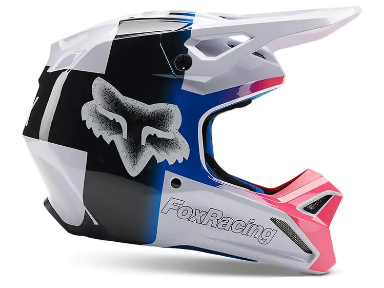 Miniatura Casco Moto V1 Horyzn  - Color: Negro-Blanco-Rosado