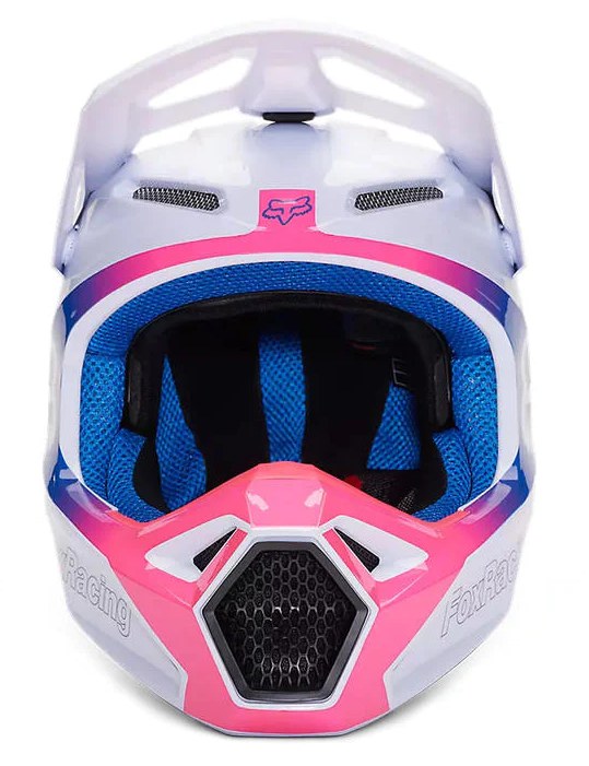 Miniatura Casco Moto V1 Horyzn  - Color: Negro-Blanco-Rosado