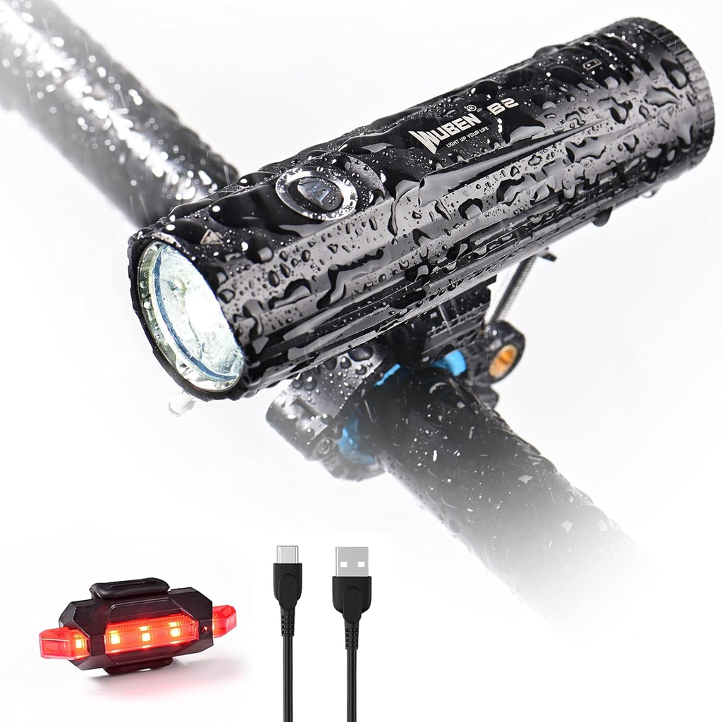 Luz Delantera Para Bicicleta Led Recargable 1300 Lúmenes