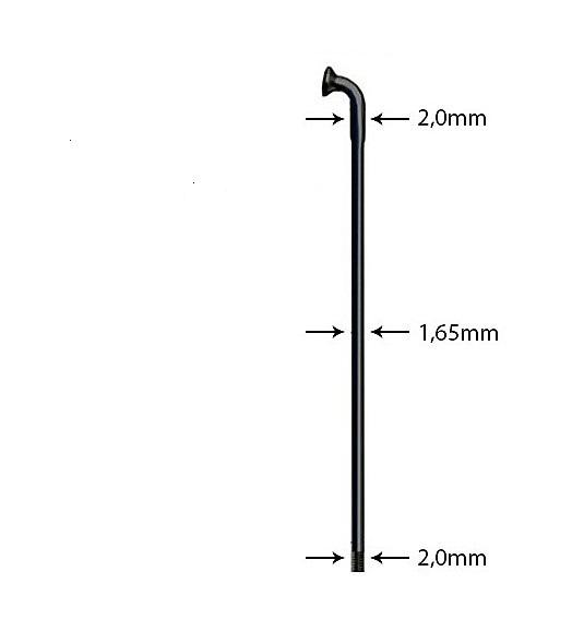 Rayo D-Light  straight-pull 294mm - Color: Negro