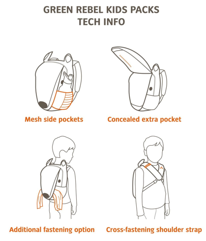 Miniatura Mochila Flocke de niños calf 6L -