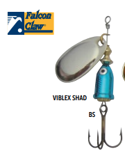 Miniatura Sppiner Falcon Claw Viblex Shad - Color: BS