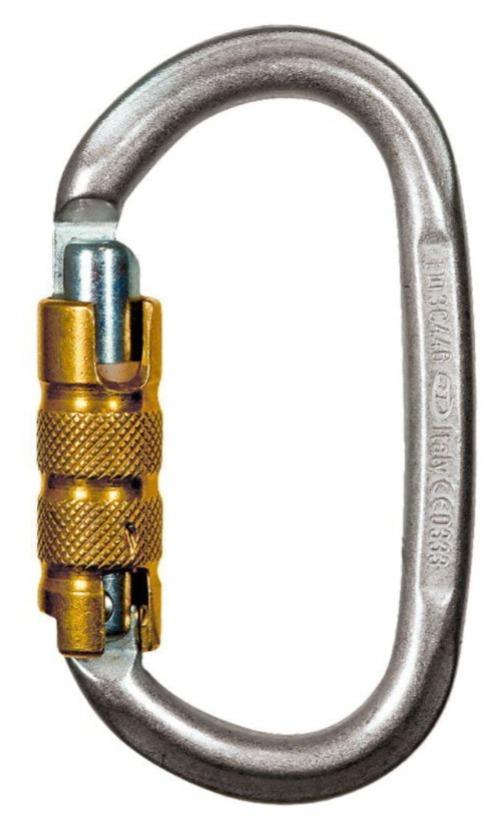 Mosquetón Acero Oval 3 Tiempos 30kN Pillar Steel TG 