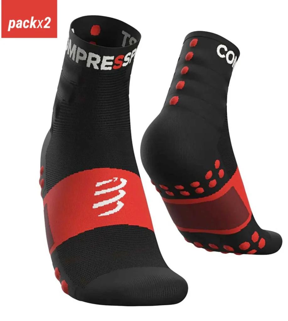 Calcetines Training Socks 2-Pack - Color: Negro-Rojo