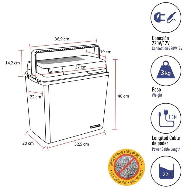 Miniatura Cooler Electrico 220V/12V 22 Litros  -