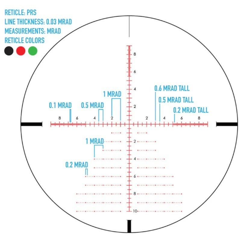 Miniatura Mira Telescopica Latitud 6.25-25X56 PRS FFP -