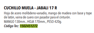 Cuchillo Jabali-17R -