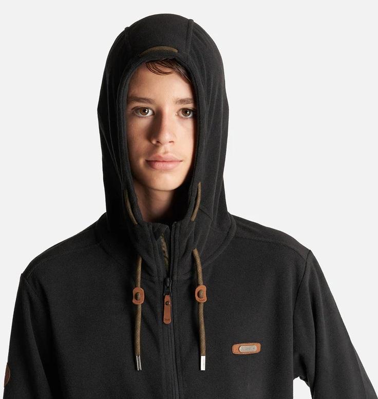 Polerón Teen Boy Stripes Nano-F Full Zip Hoody - Color: Negro