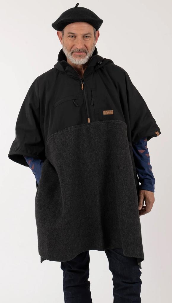 Miniatura Poncho Taita Unisex - Color: Negro Marengo