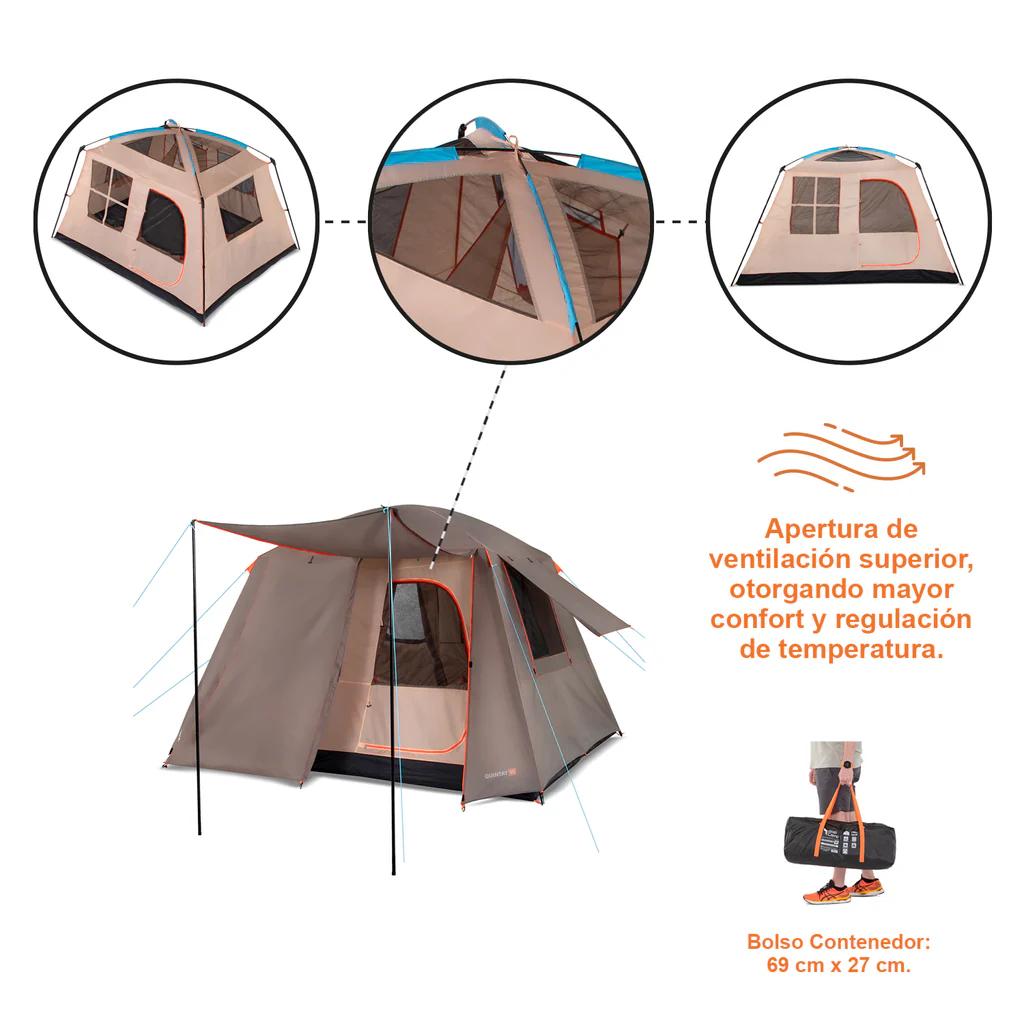 Miniatura Carpa Quintay Vi 6 Personas 3000 Mm Cubre Techo Largo -