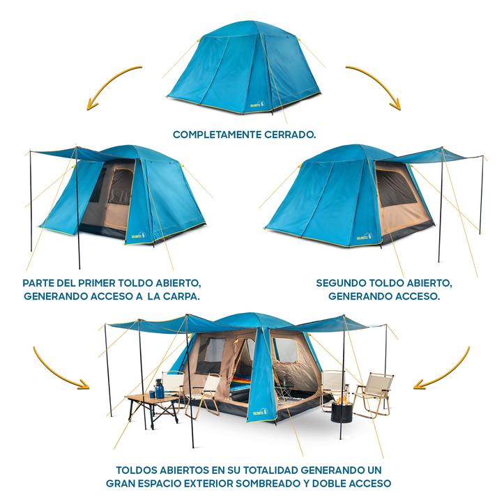 Miniatura CARPA RAIN COVER 3000 MM QUINTAY COLUMNA DE AGUA 3 X 3 - Color: Azul/ Amarillo