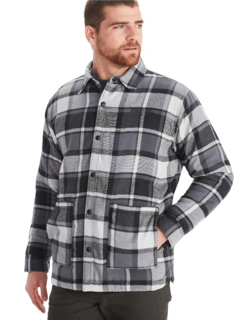Miniatura Chaqueta City Style Hombre Lanigan Flannel Chore Coat - Color: Negro