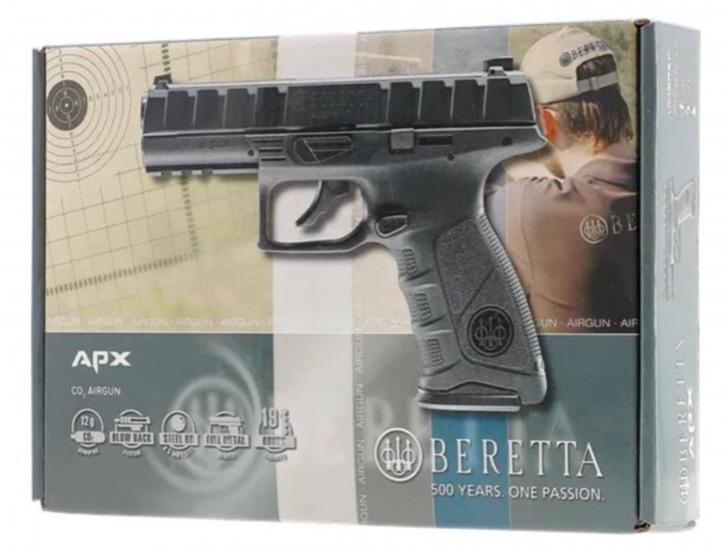 Miniatura Pistola Co2 APX 4,5MM  - Color: negro