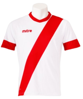 Camiseta de Futbol Mitre Modelo Sydney - Color: Blanco-Rojo