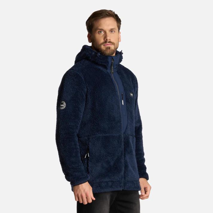 Polar Hombre Bear Shaggy-Pro Hoody Jacket  - Color: Azul Marino