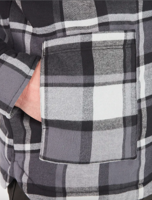 Miniatura Chaqueta City Style Hombre Lanigan Flannel Chore Coat - Color: Negro