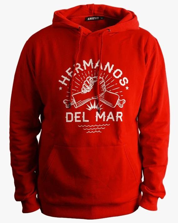 Polerón Hood Hermanos Del Mar 2018 - Color: Red