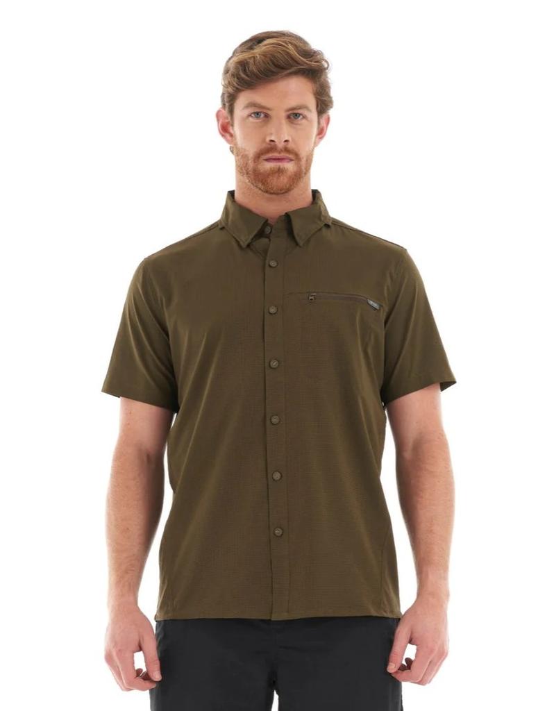 Miniatura Camisa Hombre Rosselot Short Sleeve Q-Dry Shirt - Formato: Oliva Oscuro, Talla: L