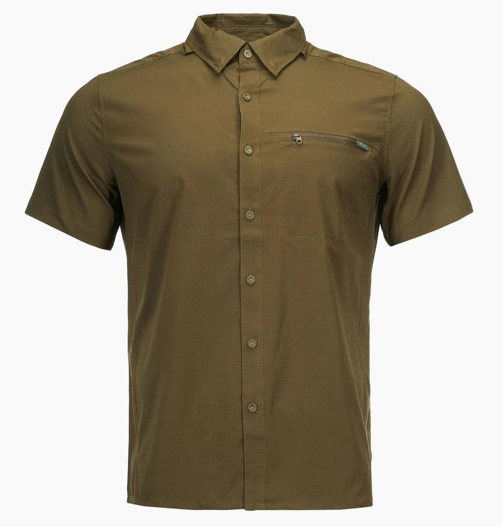 Miniatura Camisa Hombre Rosselot Short Sleeve Q-Dry Shirt - Formato: Oliva Oscuro, Talla: L