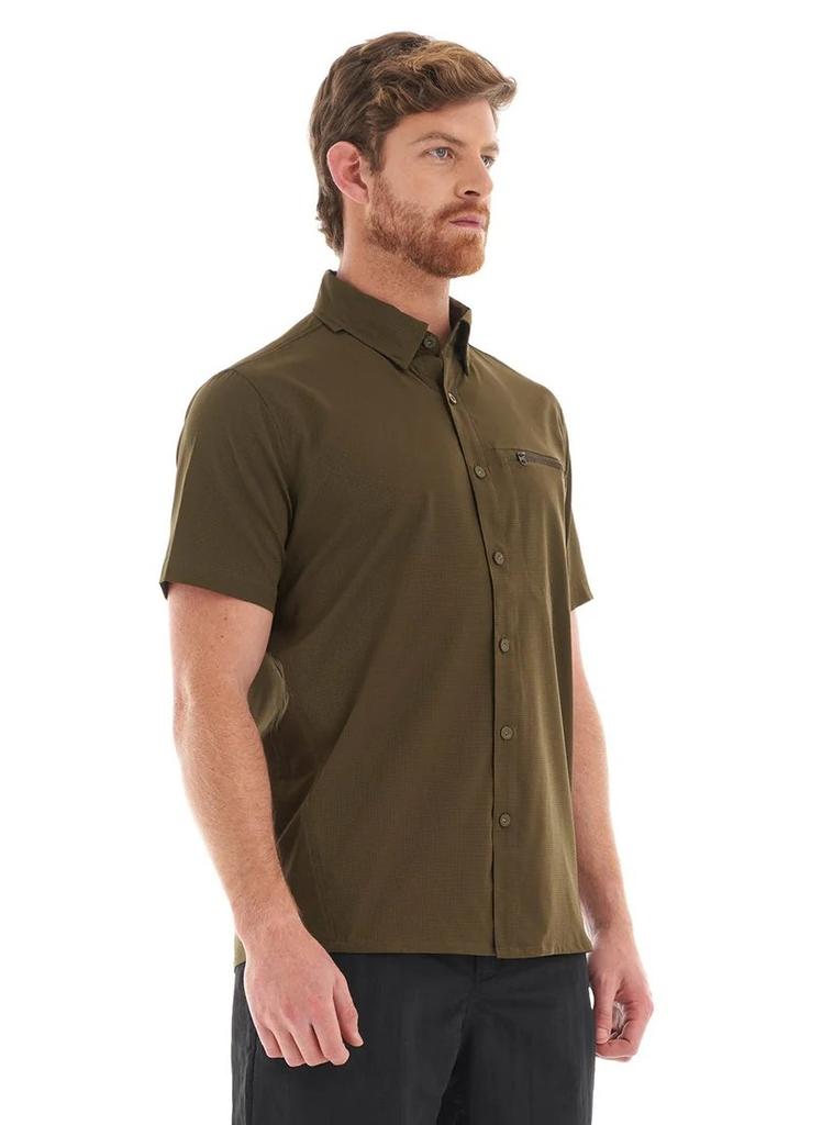 Camisa Hombre Rosselot Short Sleeve Q-Dry Shirt - Formato: Oliva Oscuro, Talla: L