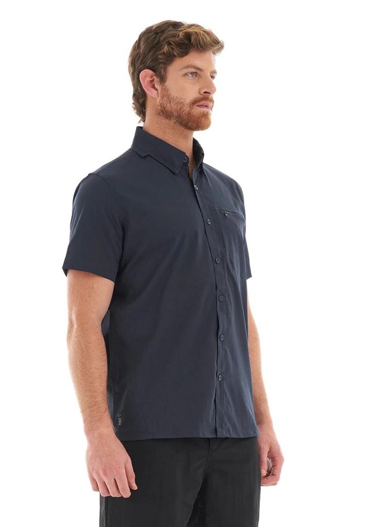 Camisa Hombre Rosselot Short Sleeve Q-Dry Shirt - Formato: Azul Piedra, Talla: S