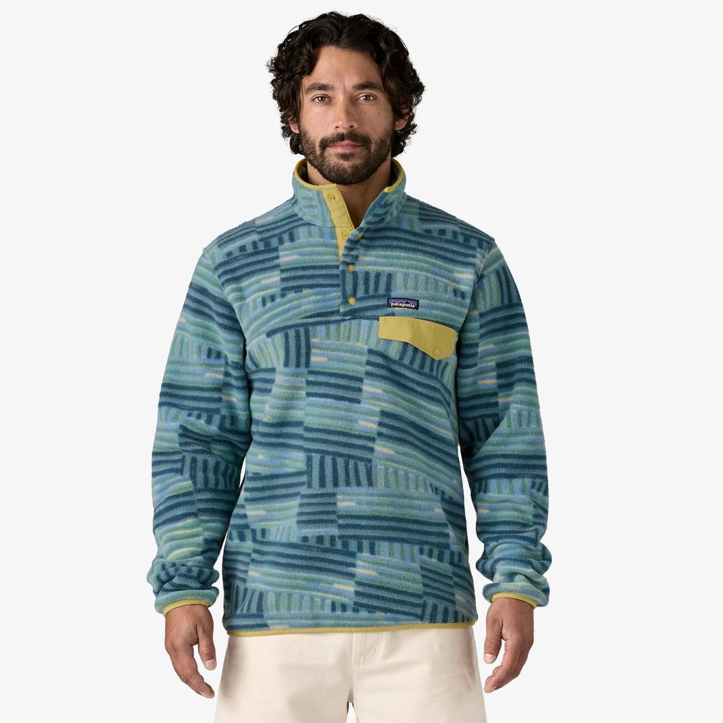 Miniatura Polar Hombre Lightweight Synchilla® Snap-T® Pullover - Color: Azul
