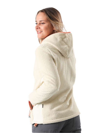 Polar Mujer Navarino Hoodie - Color: Crema