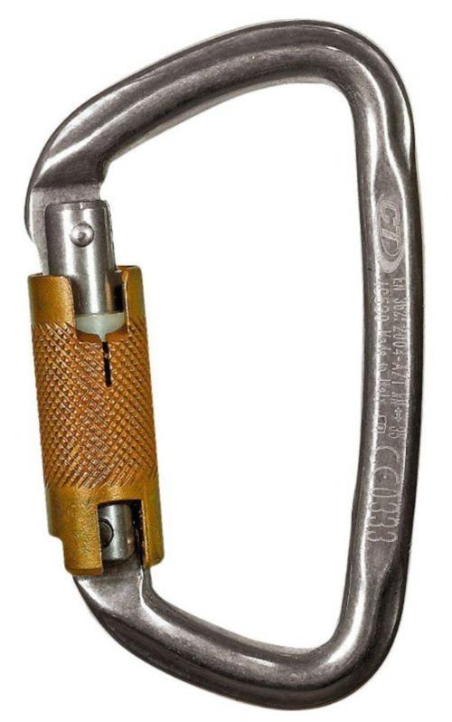 Mosquetón Acero Tipo D 3 Tiempos 35kN D-Shape S-STEEL TG 