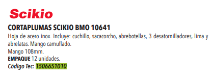 Cortapluma BMO 10641 -