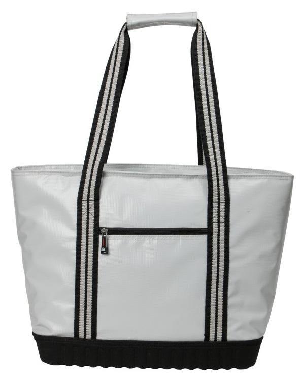 Cooler Tarpaulin Bag - Color: Blanco/Negro