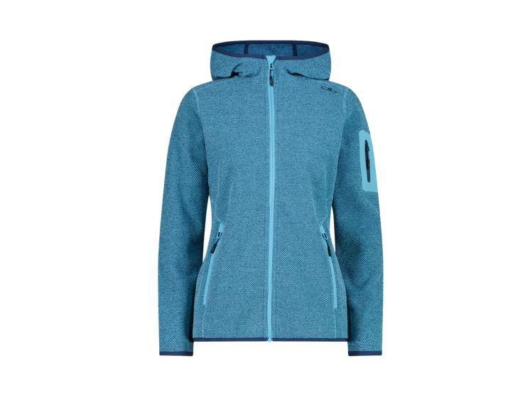 Miniatura Polar Mujer Mélange Knit-Tech Hooded Heavy - Color: Azul