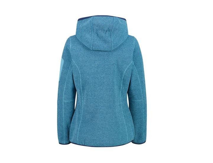 Miniatura Polar Mujer Mélange Knit-Tech Hooded Heavy - Color: Azul