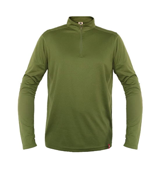 Polera Half-Zip Hombre - Color: Verde