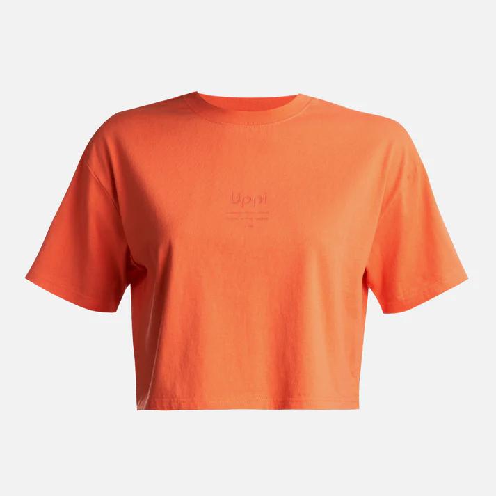 Polera Teen Girl Skyline Crop T-Shirt  - Color: Salmon