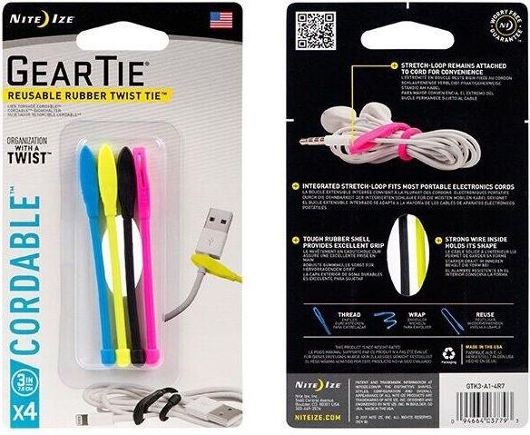 Pack 4 Amarras De Goma Para Cableable 7,6 cm Surtido