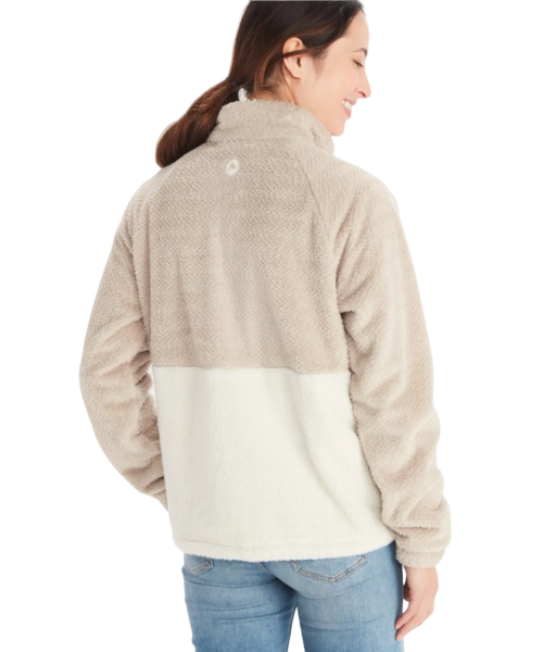 Polar Mujer Homestead Sherpa Fleece 1/2 Zip - Color: Beige
