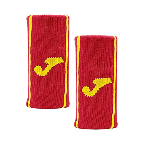 Muñequera Joma Game Larga X2 - Color: Rojo logo Amarillo