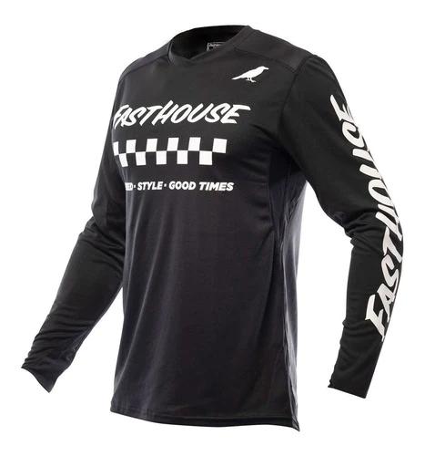 Miniatura Jersey Moto Hombre Mx Elrod - Color: Negro