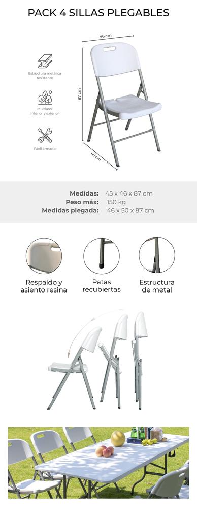 Set 4 sillas plegables las tacas -