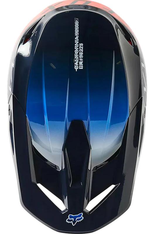 Miniatura Casco Moto V1 Toxsyk  - Color: Azul - Naranja