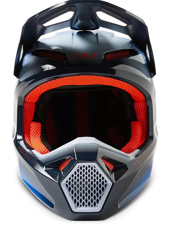 Miniatura Casco Moto V1 Toxsyk  - Color: Azul - Naranja