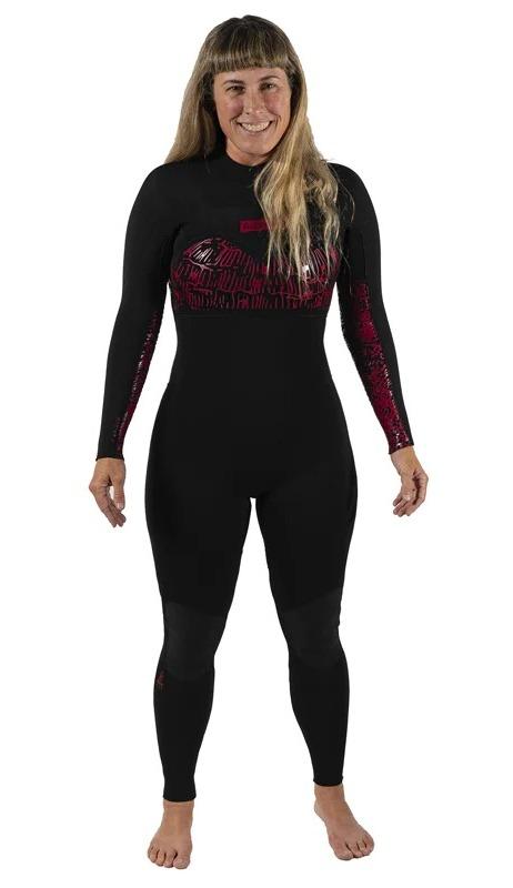 Traje de Neopren Wetsuits Tesoro 43MM 2023 - Color: Black Burgondy