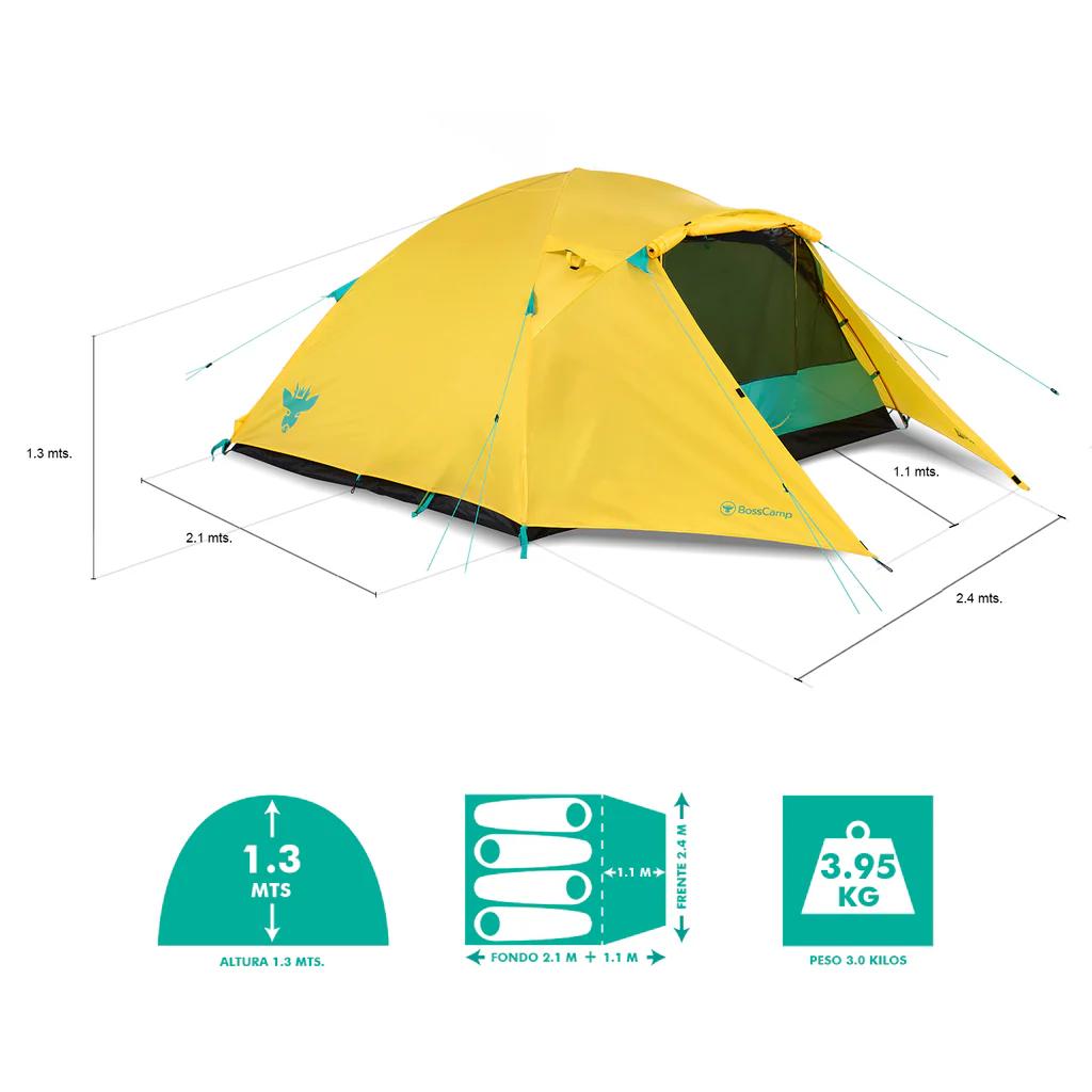 Miniatura Carpa Técnica Puelche IV, 4 Personas Doble Capa -