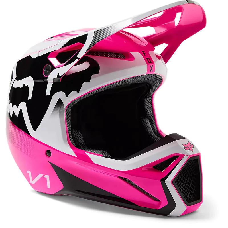 Miniatura Casco Moto V1 Leed  - Color: Rosado