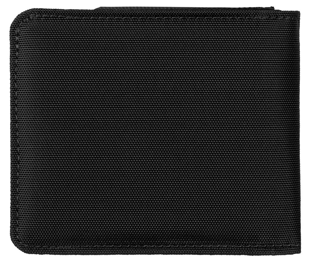 Miniatura Billetera Con Bolsillo Para Monedas  Bi-Fold Travel Accessories EXT - Color: Negro