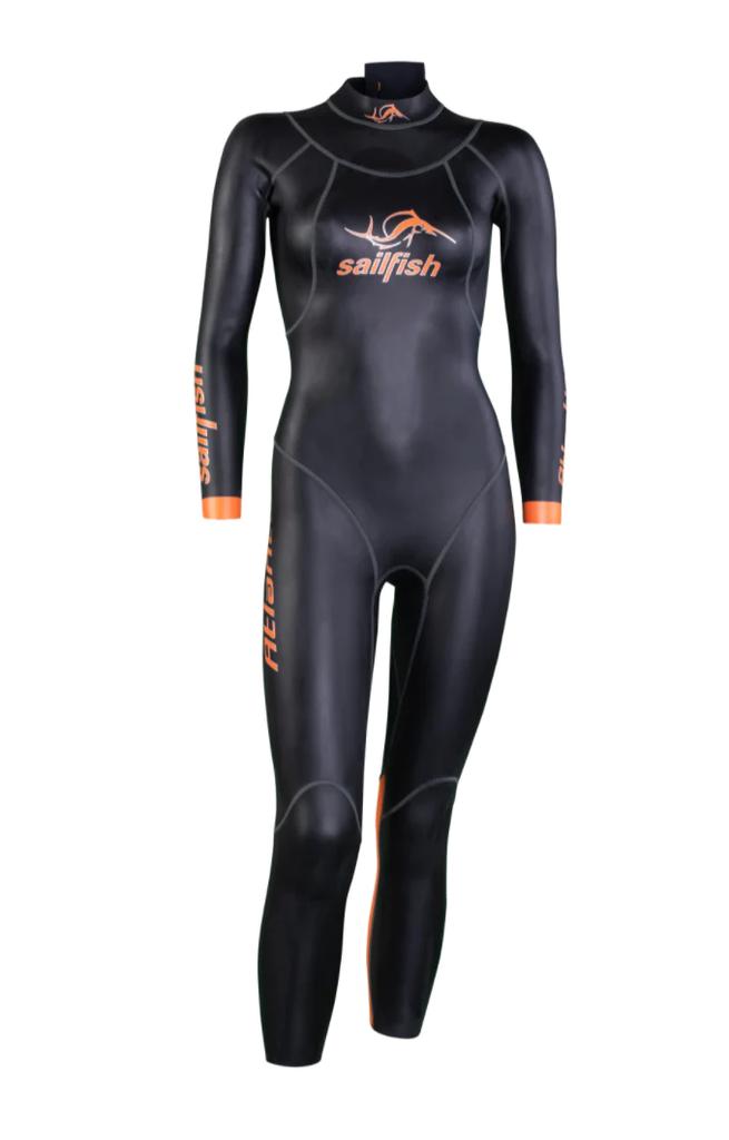 Miniatura Traje Neopreno Mujer Atlantic 2022 - Color: Negro-Naranjo
