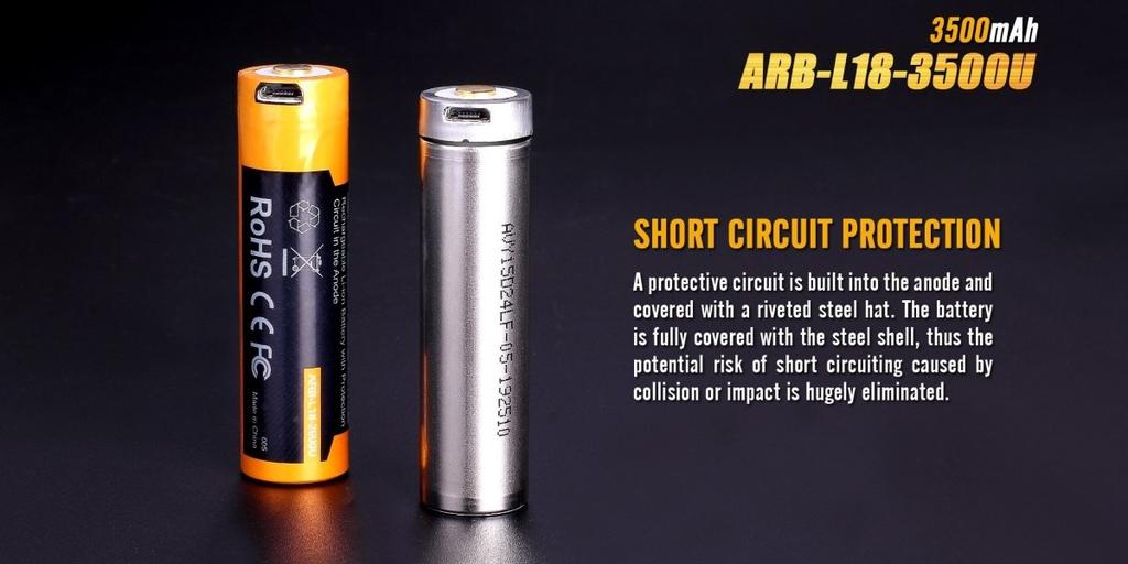 Miniatura Batería Recargable 18650 / 3500mAh ARB-L18-3500U -