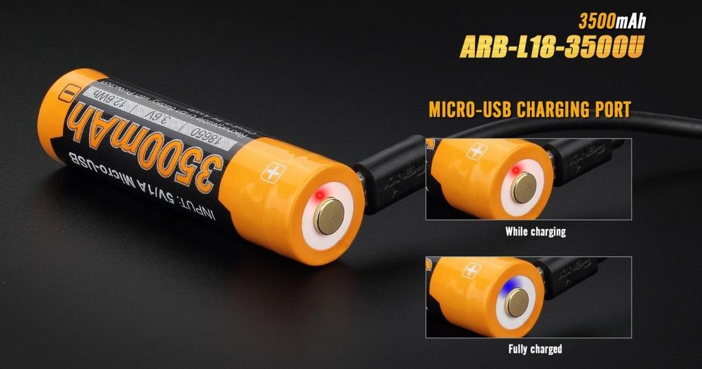 Miniatura Batería Recargable 18650 / 3500mAh ARB-L18-3500U -