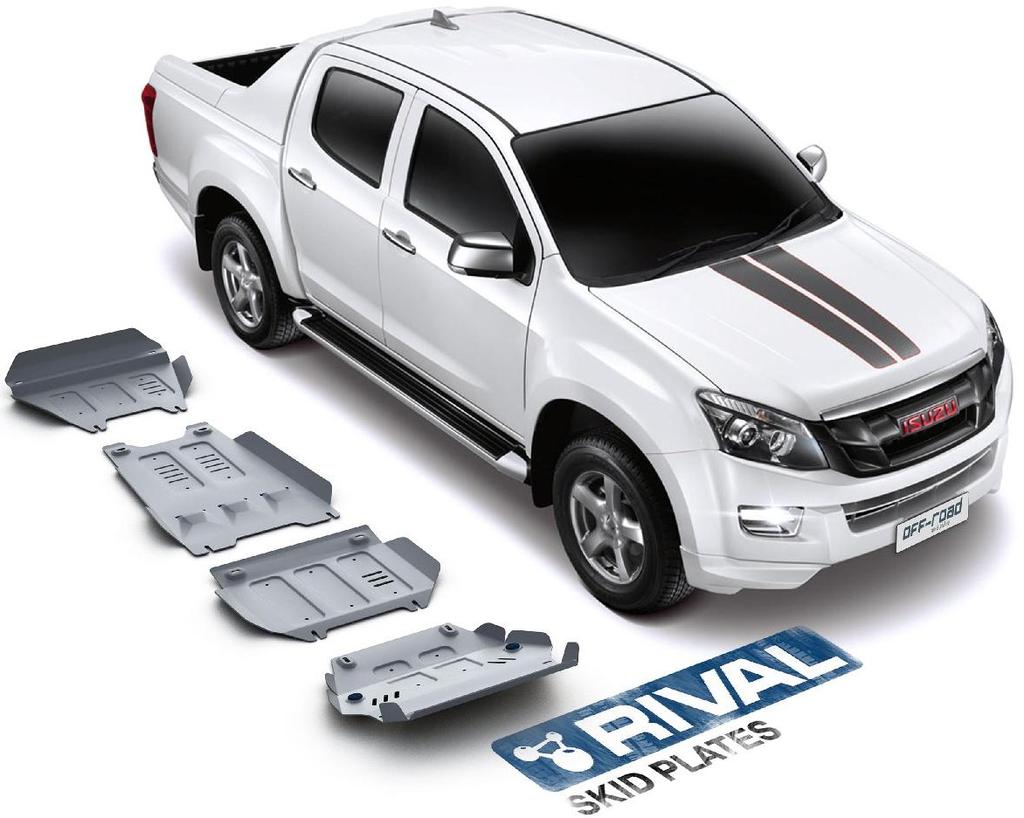 Pack De Skid Plates Para Chevrolet D-Max 2015+ (4 Placas De Acero)