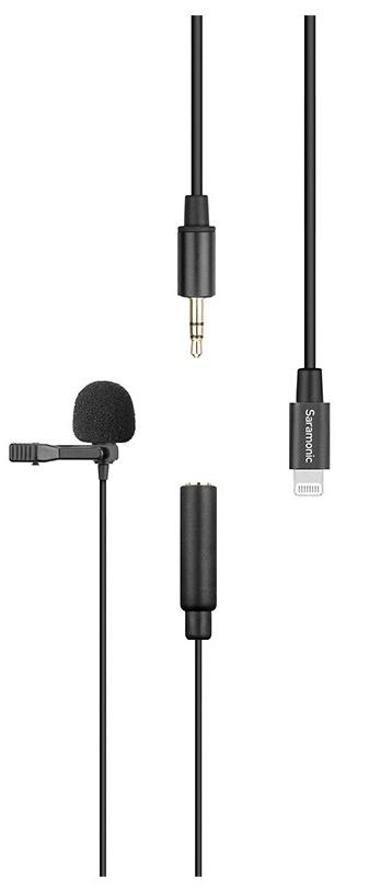 Micrófono lavalier con adaptador para dispositivos -